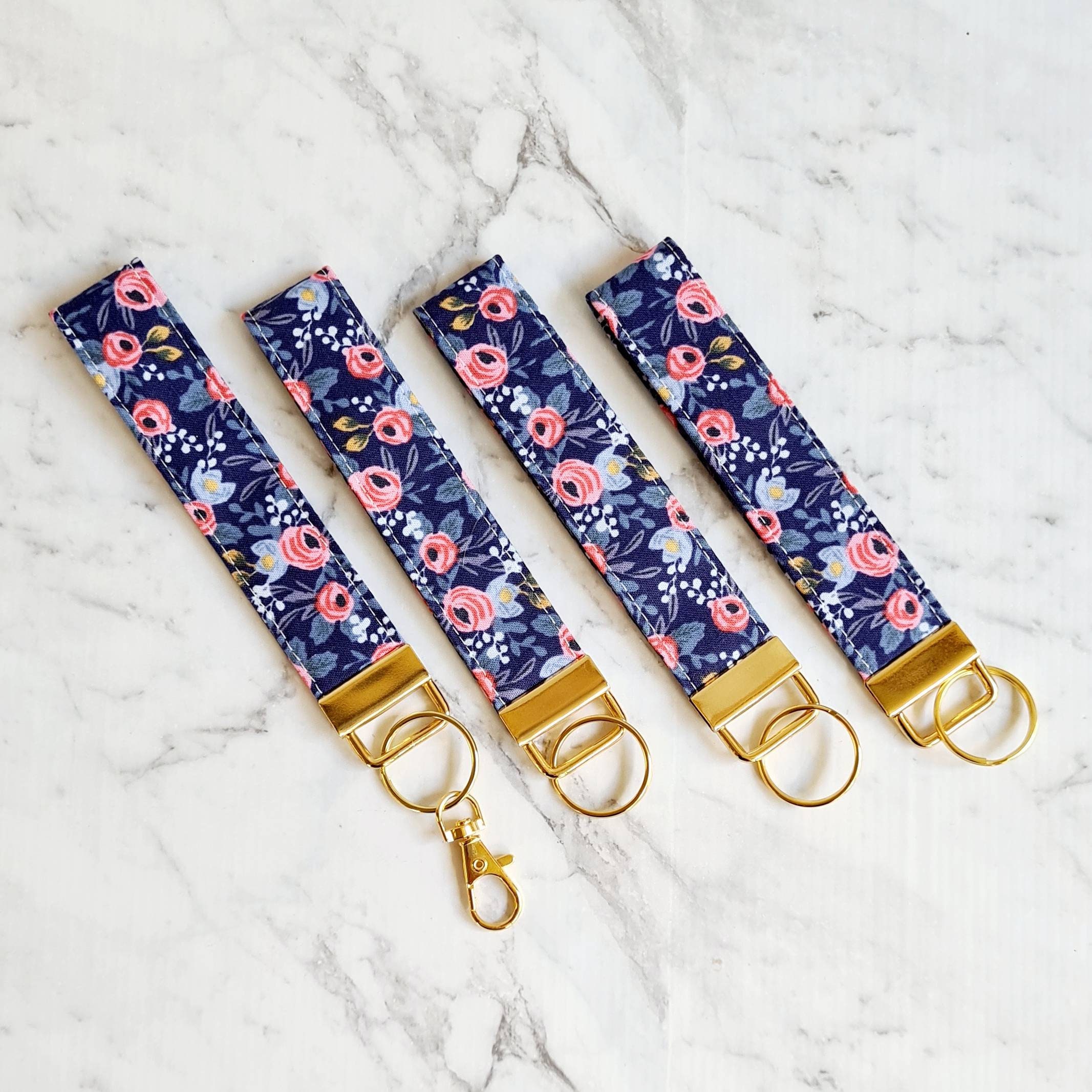 Rifle Paper Co Lanyard/floral Lanyard/lanyard Keychain/navy Etsy