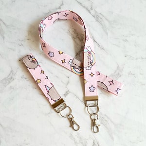 Cat Lanyard/Unicorn Lanyard/Caticorn Key Fob/Wrist Lanyard/Lanyards or Key Fobs/Lanyard forKeys/Caticorn Keychain/Cat Wristlet