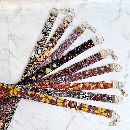 Paws Wrist Lanyard Keychain: Faux Leather With Silver Hardware