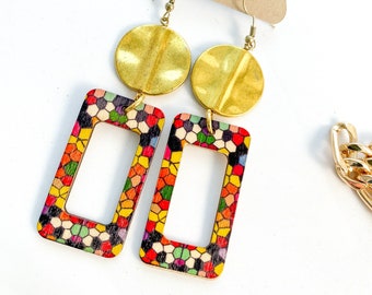 A | Groovy Baby Retro Inspired Fashion Earrings