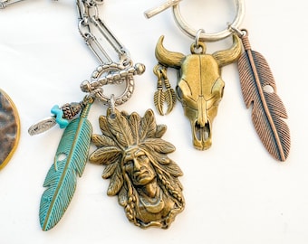 Cow Skull | Indian Chief Boho Western Necklaces