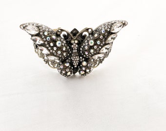 Crystal Butterfly Filigree Cuff