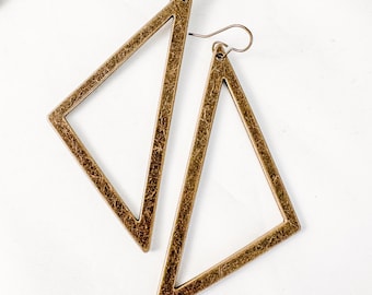 Large Triangle Earrings