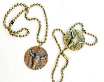 Cow Skull Boho Western Necklaces