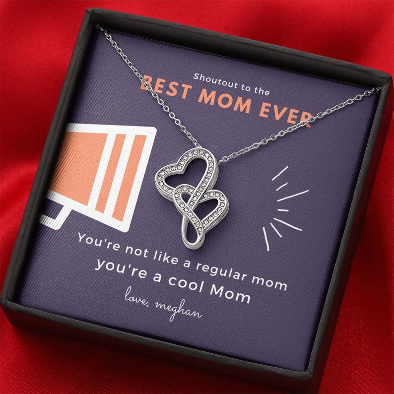 sn20- Best mom Gift Heart necklace Mom daughter gift Gift from son daughter Mother birthday gift Custom kids name Mother/'s day gift