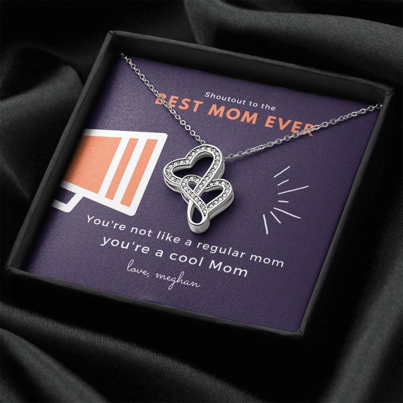 sn20- Best mom Gift Heart necklace Mom daughter gift Gift from son daughter Mother birthday gift Custom kids name Mother/'s day gift