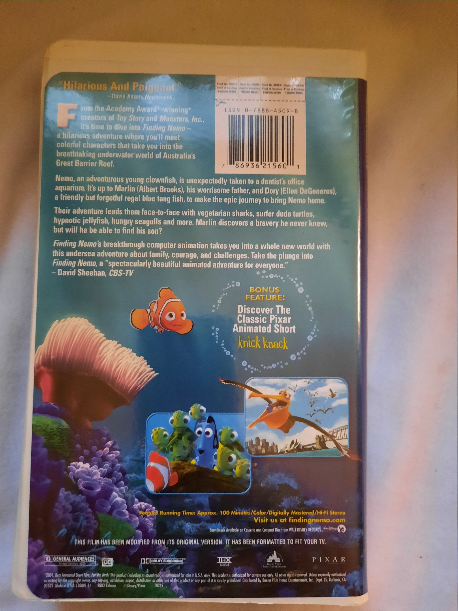 Vintage Disney's Finding Nemo VHS Movie - Etsy