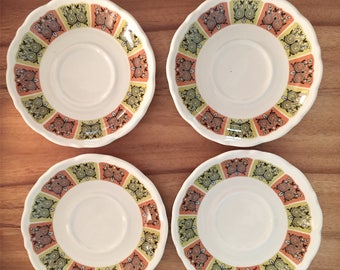 Four Vintage Saucers by Syracuse China, 1970s