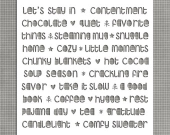 Hygge Life Hintergrund Cut Datei: 12x12 - .studio3 .svg .png