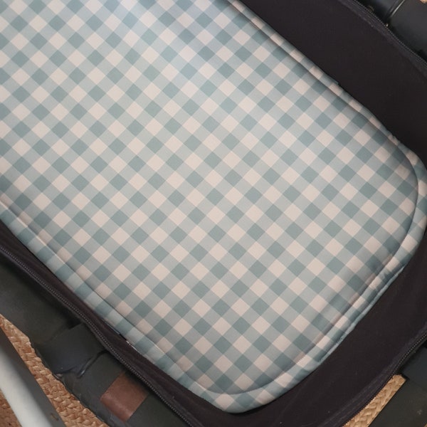Bassinet Liner made for Bugaboo, Redsbaby, Uppababy & More - Gingham Teal