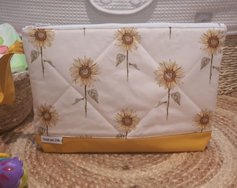 Nappy Wallet / Nappy Clutch / Nappy Bag - Sunflower Floral