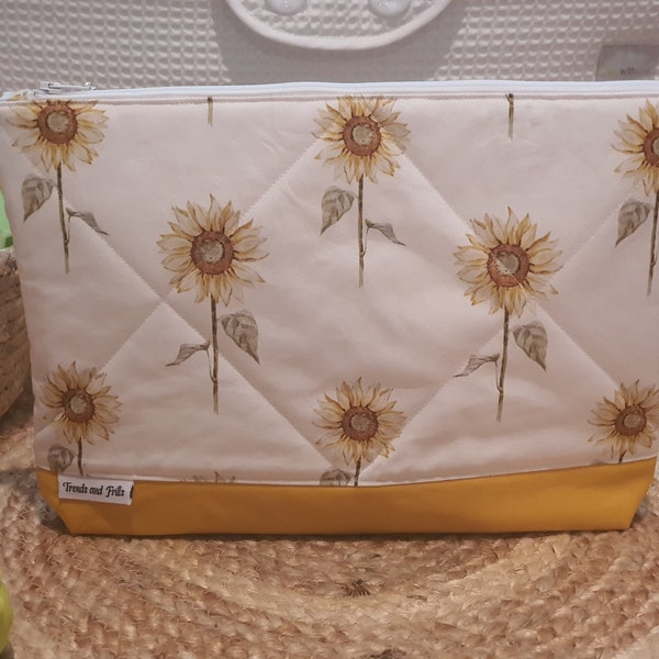 Nappy Wallet / Nappy Clutch / Nappy Bag - Sunflower Floral