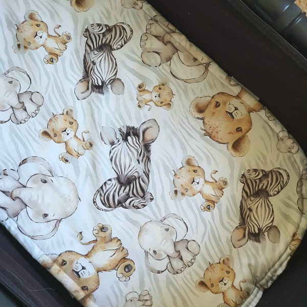 Bassinet Liner made for Bugaboo, Redsbaby, Uppababy & More - African Cute Animals
