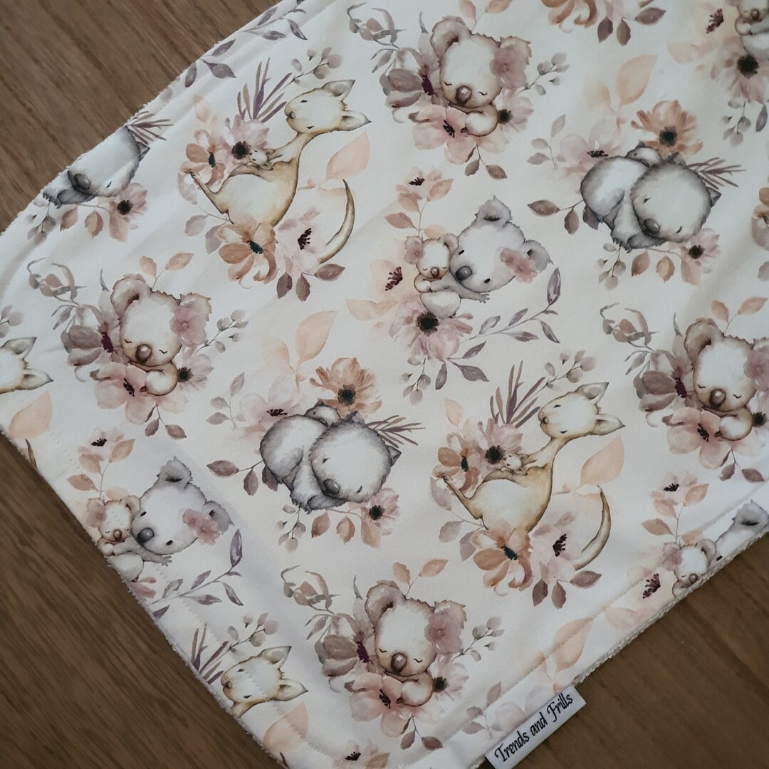 Baby Burp Cloth Aussie Forest Koala and Kangaroo Etsy