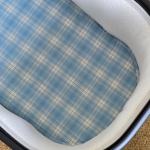 Bassinet Liner made for Bugaboo, Redsbaby, Uppababy & More - Gingham | Plaid | Checkers - Blue Plaid