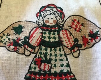 Ángel de campo de peluche para hacer uno mismo, panel de tela, muñeco de ángel rústico navideño con atuendo, ángel de peluche para hacer uno mismo, juguete de peluche para hacer uno mismo, decoración navideña