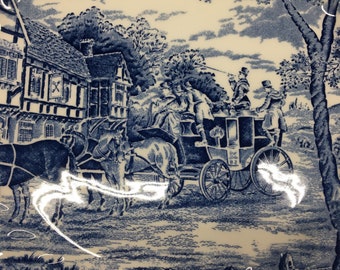 Plato llano vintage Royal Mail by Royal Wessex, plato vintage azul/blanco, plato de repuesto, 10 platos llanos