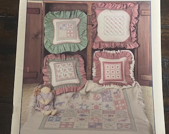 Diseños de colchas en punto de cruz, punto de cruz de Leisure Arts, diseños de Gloria y Pat, libro 80, punto de cruz para colchas, punto de cruz contado para colchas