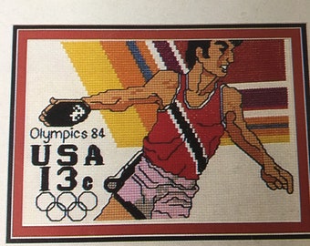 Conmemorativo de los Juegos Olímpicos, Kount on Kappie, punto de cruz contado, sellos olímpicos oficiales de Estados Unidos, 12 sellos olímpicos oficiales