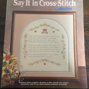 Say It in Cross Stitch Collection, Country Handcrafts Say It in Cross Stitch, Counted Cross Stitch, 17 Sampler Counted Cross Stitch