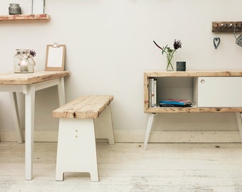 Small retro-style sideboard with sliding doors