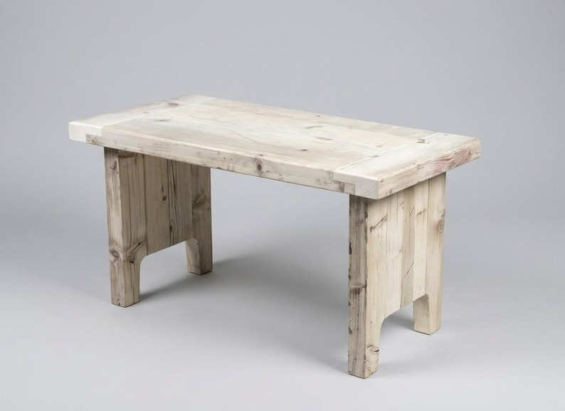 Banco de jardín artesanal fabricado con madera sostenible, a juego con la mesa de jardín, ideal para jardín, terraza o balcón. imagen 1