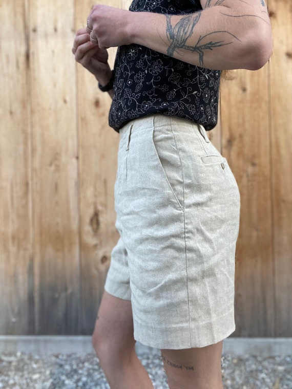 Vintage High-Rise Linen Shorts - image 1