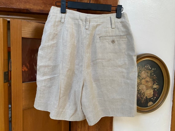 Vintage High-Rise Linen Shorts - image 3