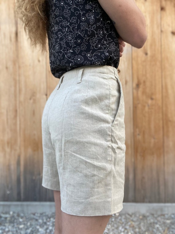 Vintage High-Rise Linen Shorts - image 5