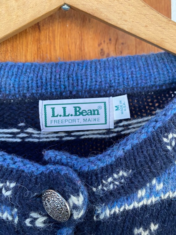 Ll bean fair isle cardigan sales