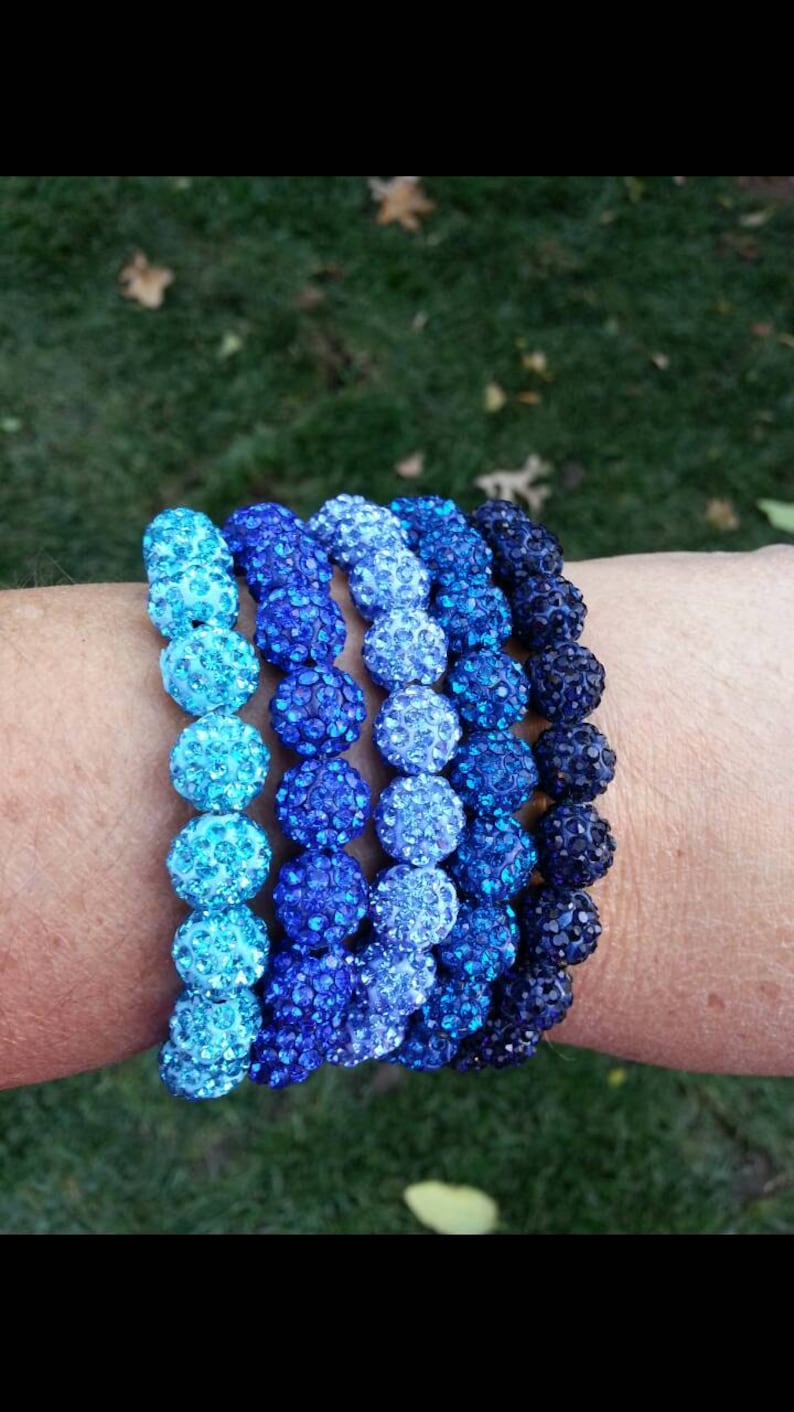 Bling Bracelets, Shamballa Bead Bracelet, Shiny Bling Bracelet, Pave