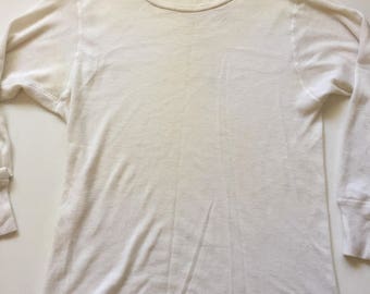 1960's thermal undershirt long sleeve vintage thermal shirt distressed J E Morgan X-Large XL