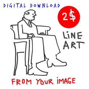 Boceto de dos dólares de su foto, Boceto rápido, Dibujo personalizado, Descarga digital, Ilustración personalizada de la foto, Comisiones de bocetos