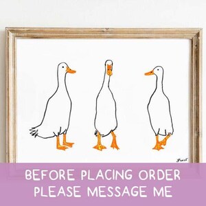 Silly Goose Print: Quirky Nursery Art, Trendy Wall Decor, Fun Kids’ Room Artwork, Whimsical Animal Print for Playroom, Cottage core Art