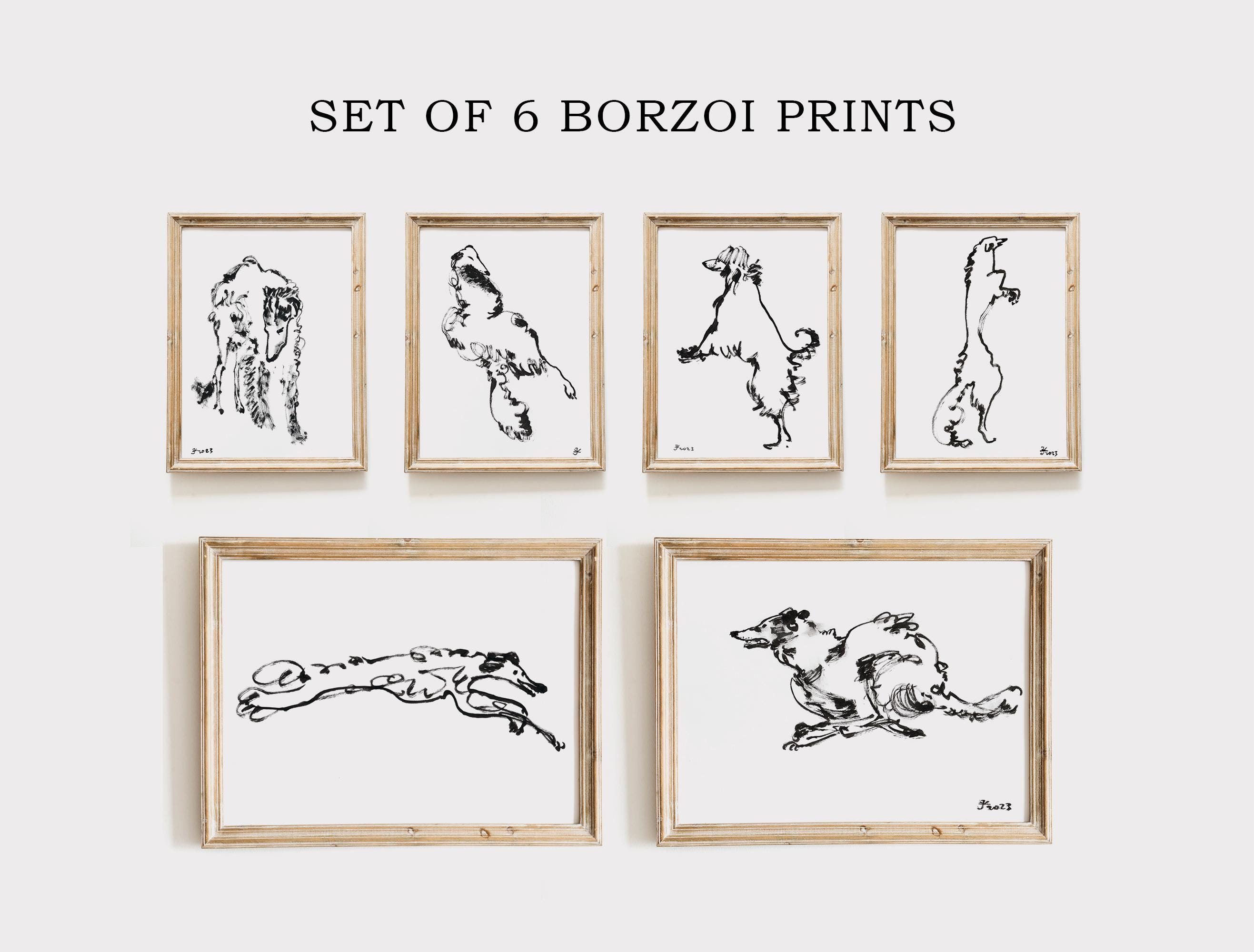 Borzoi art - Etsy 日本