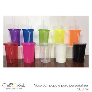 Vasos con Popote Personalizados • Nahuí Eventos