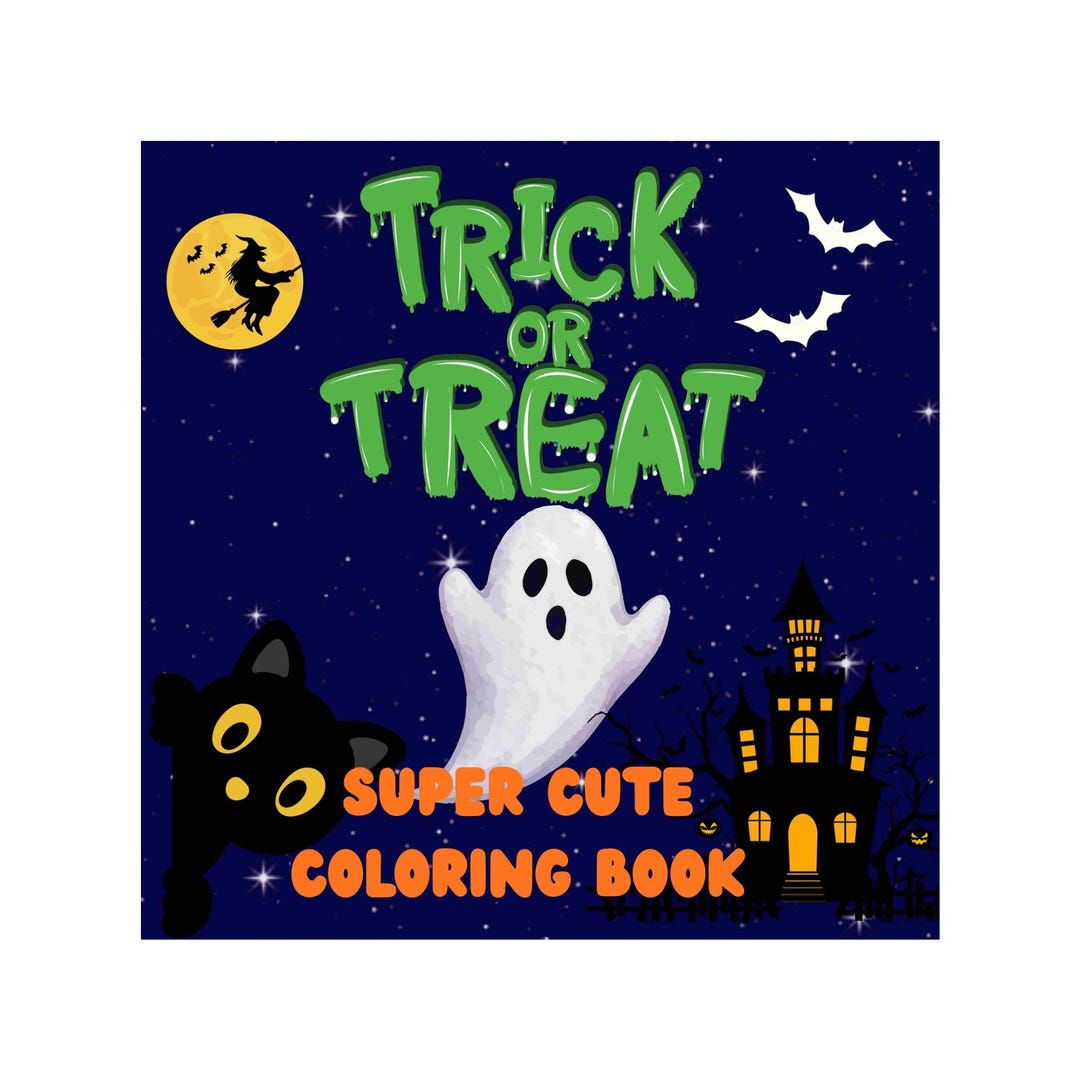 Super Cute Halloween Coloring Book 25 Days Digital Download - Etsy