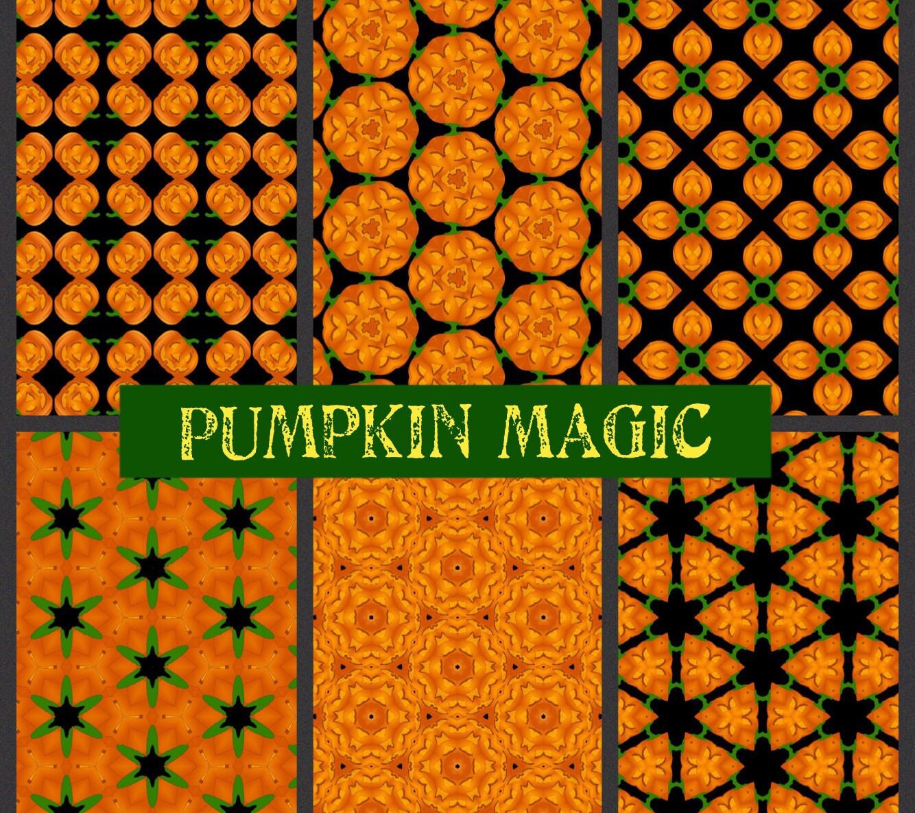 PRINTABLE Pumpkin Magic Digital Paper Pack Scrapbook Paper Set of 6 ...
