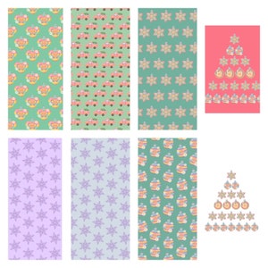PRINTABLE Not Red or Green Scrapbook Paper Set of 18 Sheets