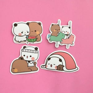 Adesivos KAWAII Adesivos de urso adoráveis Conjunto de 4 adesivos