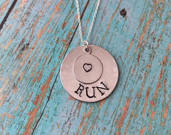 Running necklace - Half marathon necklace - Race necklace - Love running - love to run - 13.1 necklace - Run necklace - Commemorative