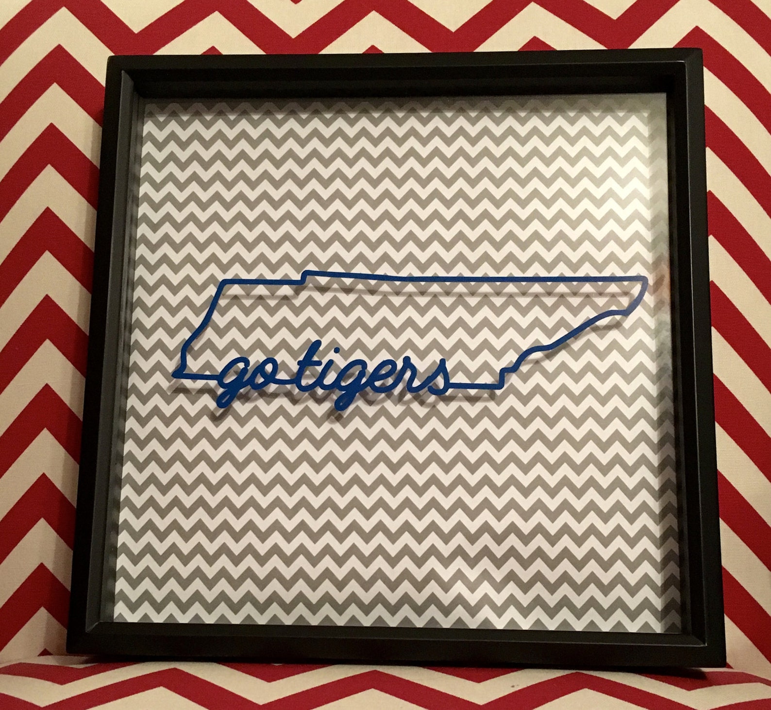 Memphis Tigers Shadowbox Vinyl Frame Wall Art Decor Etsy