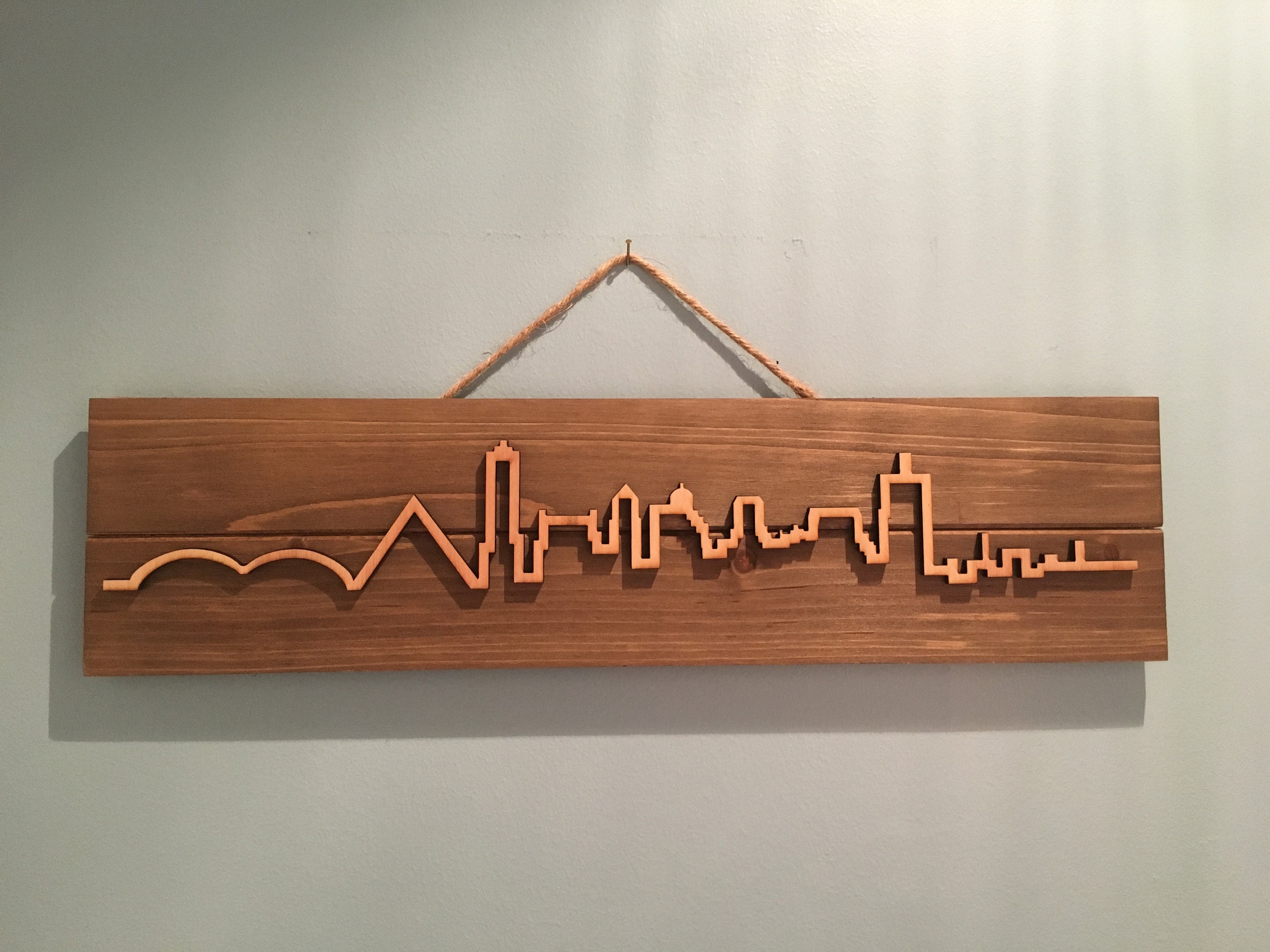 Wooden Memphis skyline sign plaque wall art decor Etsy