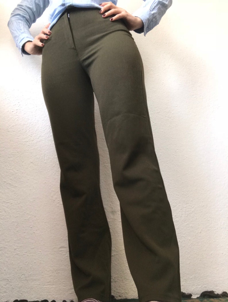 Women Trousers Vintage Trousers 90s Trousers Green - Etsy