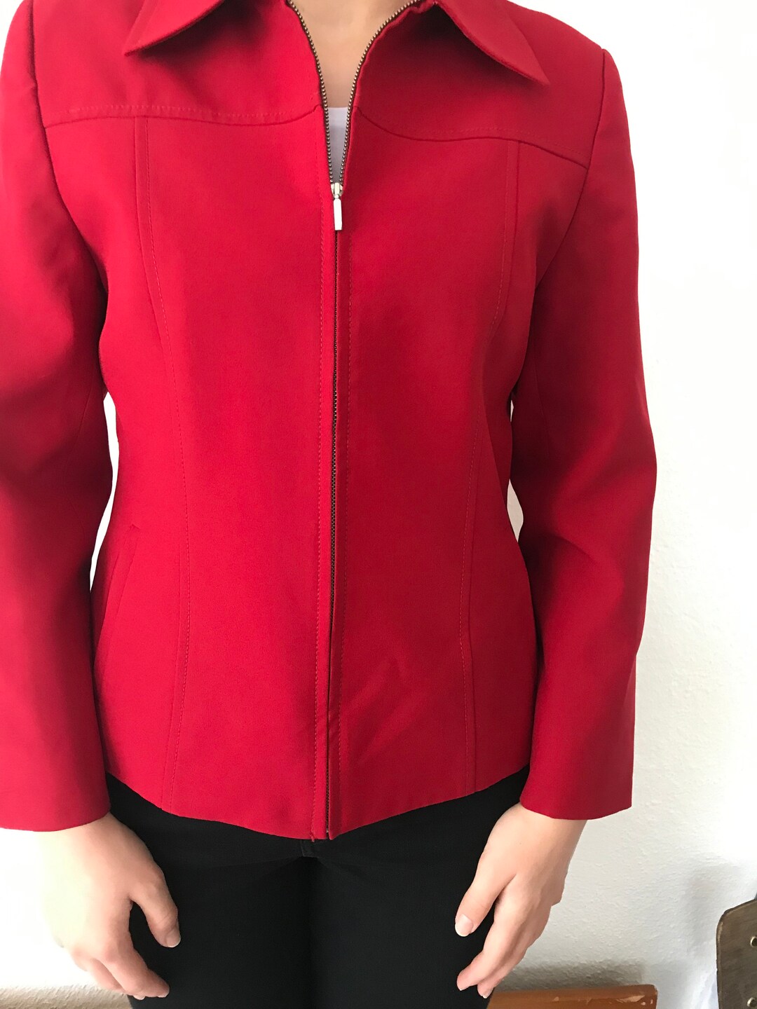 Red Jacketvintage Red Jacket Women Clothing Women Red Etsy