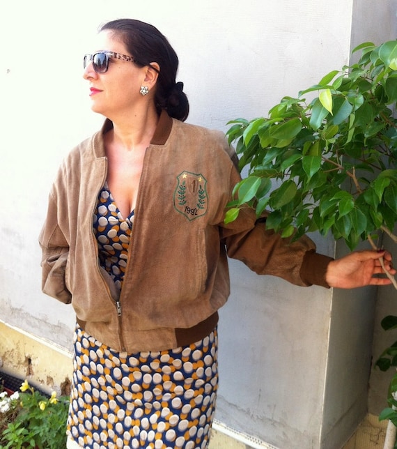 Flight Vintage Brown Leather jacket Vintage leathe