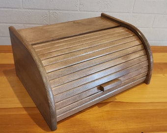 Minimalist bread box, large bread box from wood, vintage kitchen storage, retro style bread bin, best gift for housewarming, new house gift