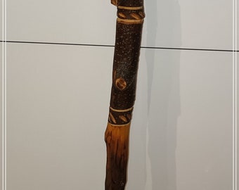 Rustique fait à la main bâton de pouce bâton de marche