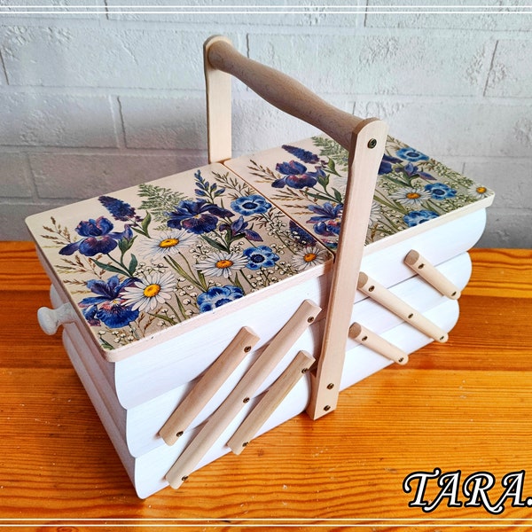 Wooden Sewing Box Etsy