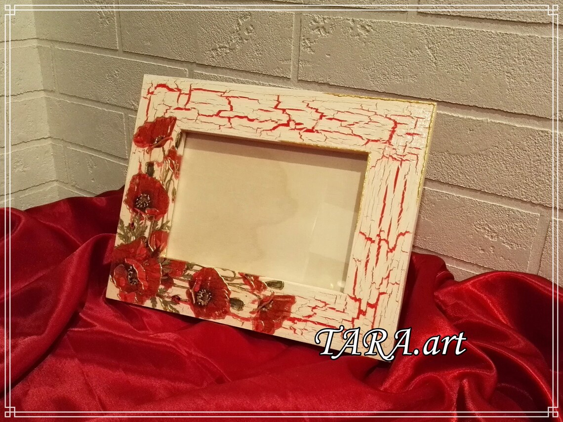 Decoupage Frame Wooden Frame Home Decor Wall Decor Wood Etsy
